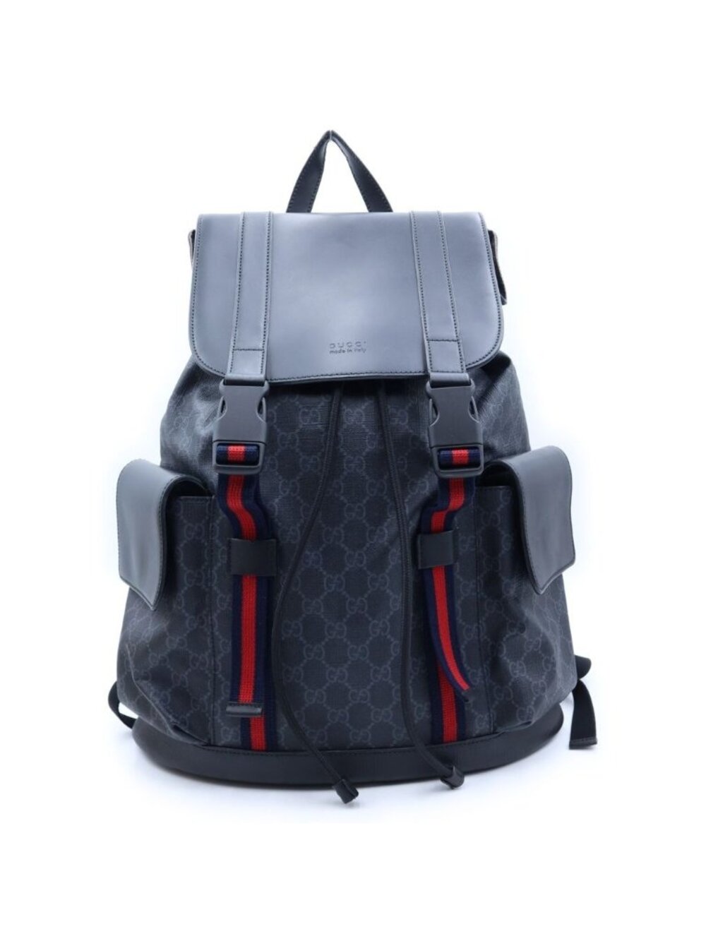Gucci GG Supreme Leather Backpack Black